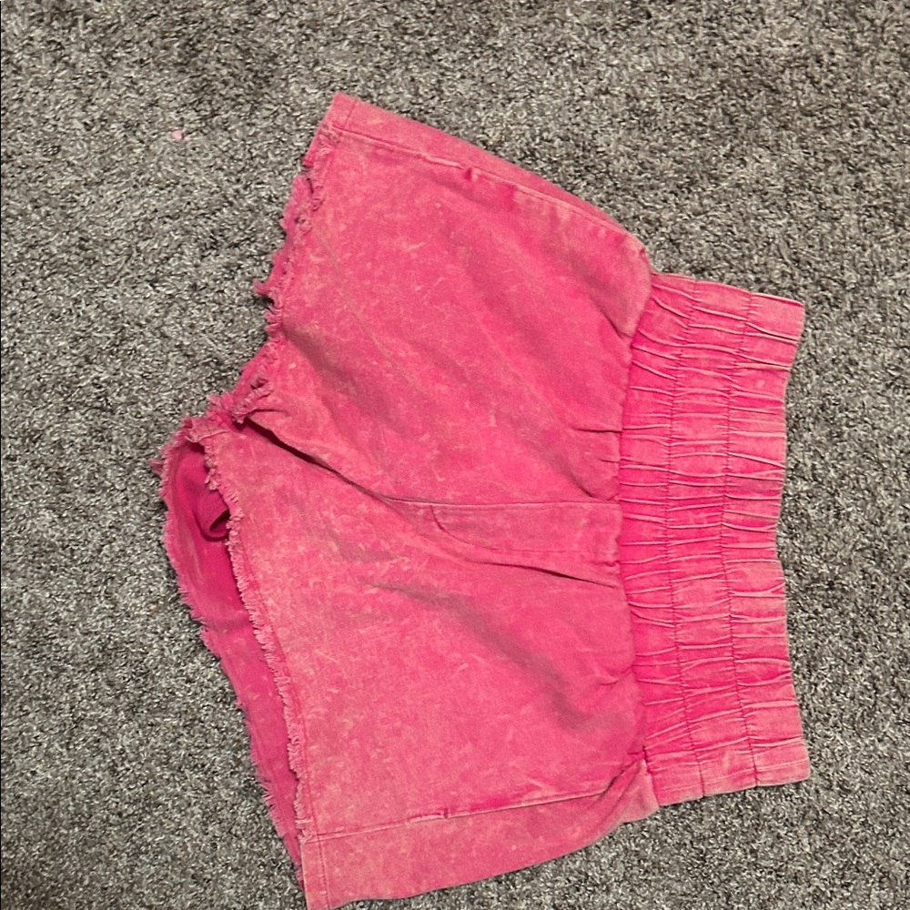 High Waist Pink Women's Shorts
